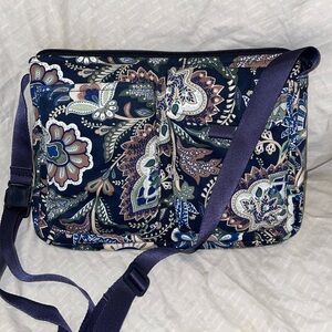 Vera Bradley Java Navy Small Utility Crossbody